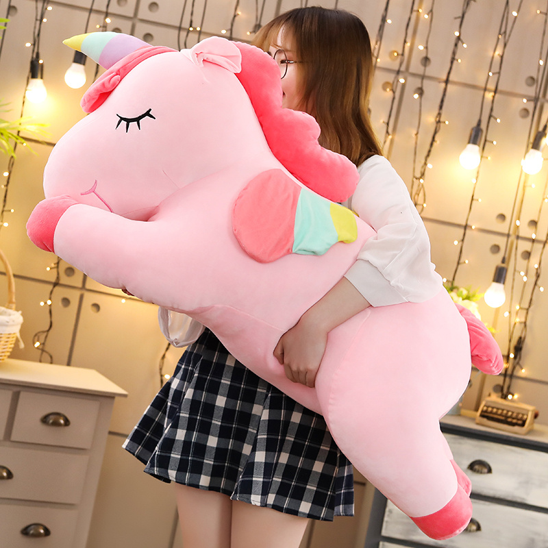 Unicorn Stuffed Toy - 25-100 CM Kawaii Gigante Unicorno Peluche