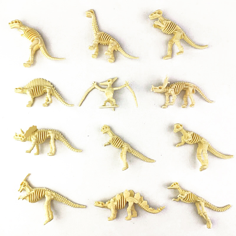 Dinosaur Figurine Set - Set di 12 Modelli di Scheletri