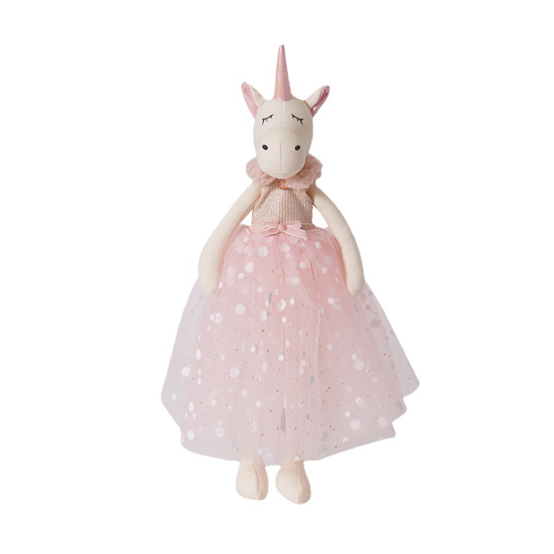 Unicorn Stuffed Toy - Peluche Unicorno Rosa 38cm, Giocattolo Imbottito