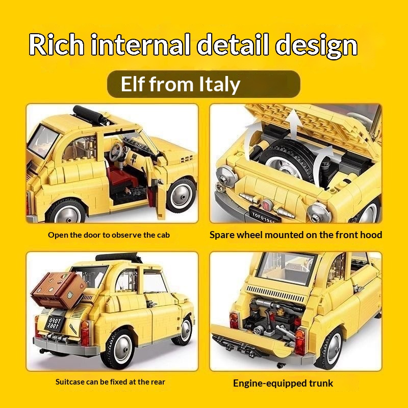 Kids Toys Under 500 - Compatibile con Lego 10271 Fiat 500