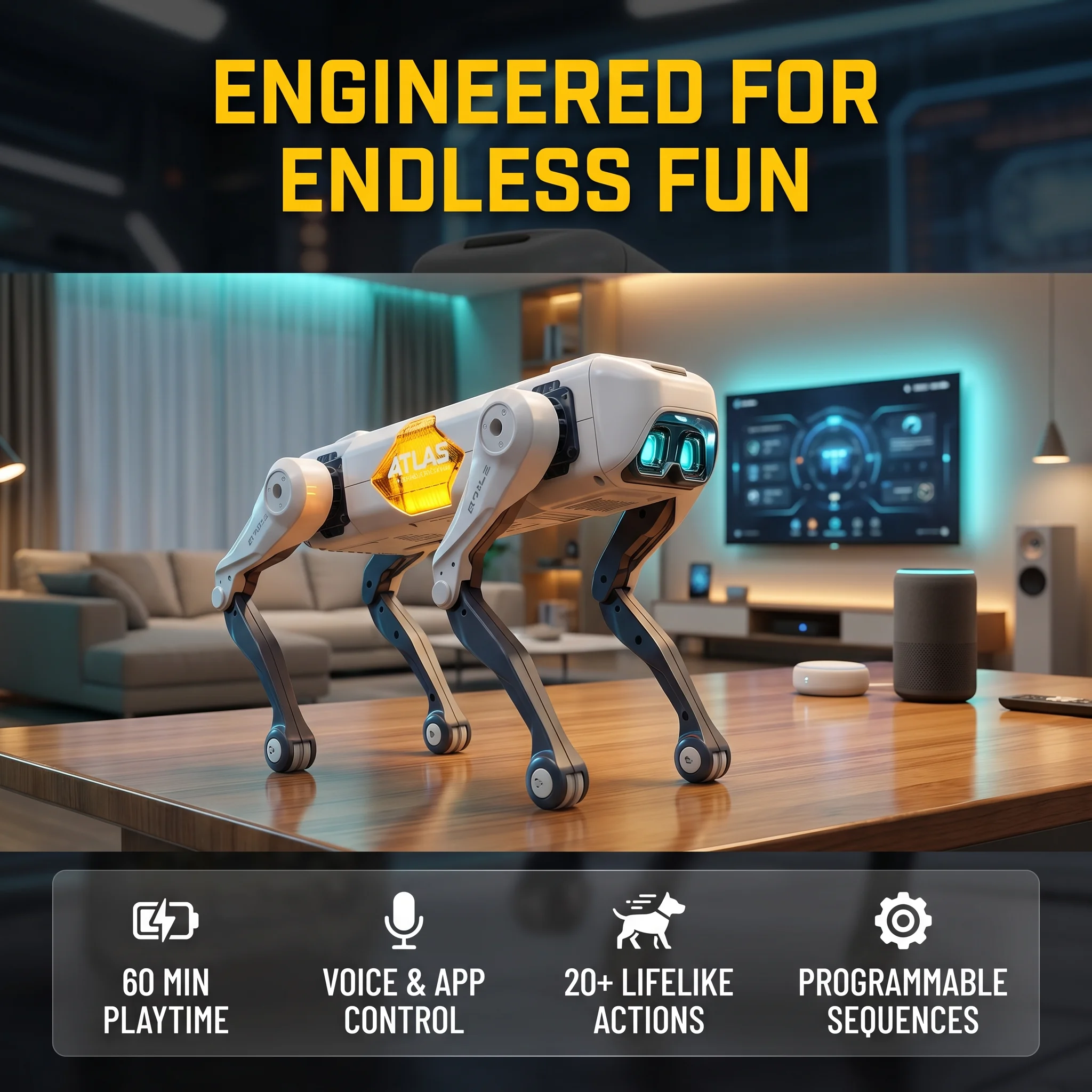 Kids Toys Young - Cane Robot Intelligente AI, Controllo Vocale